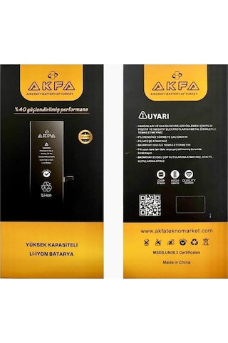 Akfa Apple Uyumlu iPhone  7 Plus Telefon Batarya- 3410 Mah Tamir Seti Model:abjlnu26