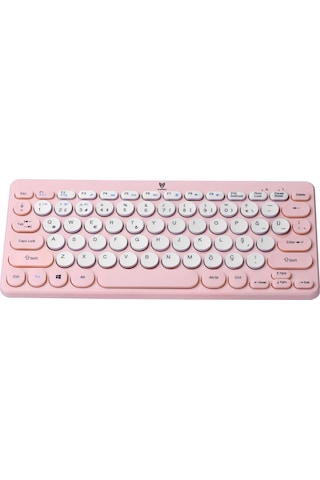 Blueforce Bt-k95 Bluetooth V5.0 Wireless Kablosuz Klavye Pembe Android, Ios, Mac, Windows, Tv Uyumlu