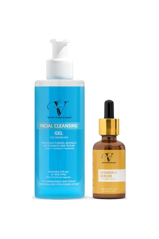 Vitanova ve Canlandırıcı Yüz Yıkama Jeli 250 ML + Vitamin C Serum 30 ML
