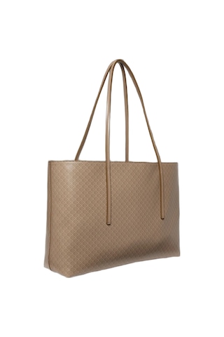 Calvin Klein Lv04f3266g Emblem Aop Kadın Omuz Çanta Bej