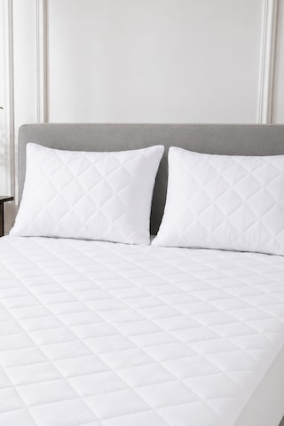 Kapitone Fitted Su Sıvı Geçirmez Yatak-yastık Koruyucu Alez Set Beyaz