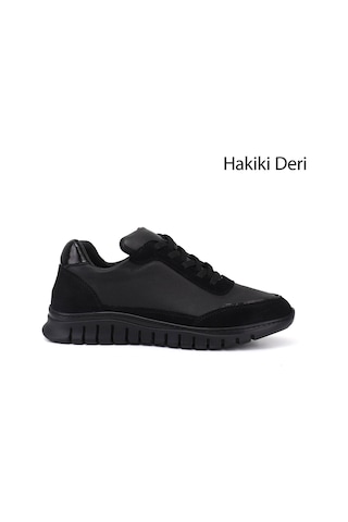 Gönderi(R) Gönderi R Kadın Siyah Lastik Bağcıklı Hakiki Deri Sneaker Ddza83742560