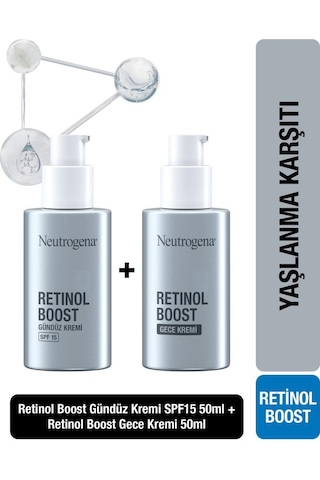 Neutrogena Retinol Boost Gündüz Kremi Antiaging 50 ml + Neutrogena Retinol Boost Gece Kremi Antiaging 50 ml