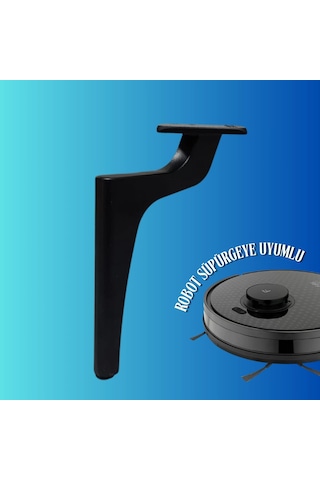 14 Cm Metal Zirve Ayak Koltuk Ayağı Mobilya Ayağı Ünite Ayağı Konsol Ayağı Puf Berjer Ayağı Siyah