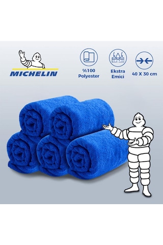 Michelin Mc35035 40x30cm Süper Emici Mikrofiber Havlu, 5 Adet