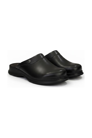 Polaris Comfort Ortopedik Sabo Terlik Doktor Hastane Aşçı İş Terliği Siyah