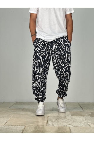 Cocopelli Siyah Beyaz Grafiti Desenli Jogger Coc1974 Siyah