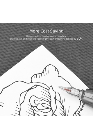 Aubyhe 10 Adet Tattoo Uygulama Kalemi - 0.5mm Uç, Yüksek Kalite Pvc, Başlangıçcılar İçin, Çoklu Renk Seçeneği, Uygulama Derisi Ve Kağıt Üzerinde Kullanım