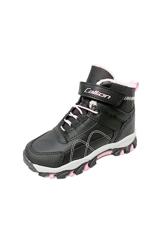 Callion 06p Deri Kız Çocuk Sneakers Bot Siyah Pembe Siyah