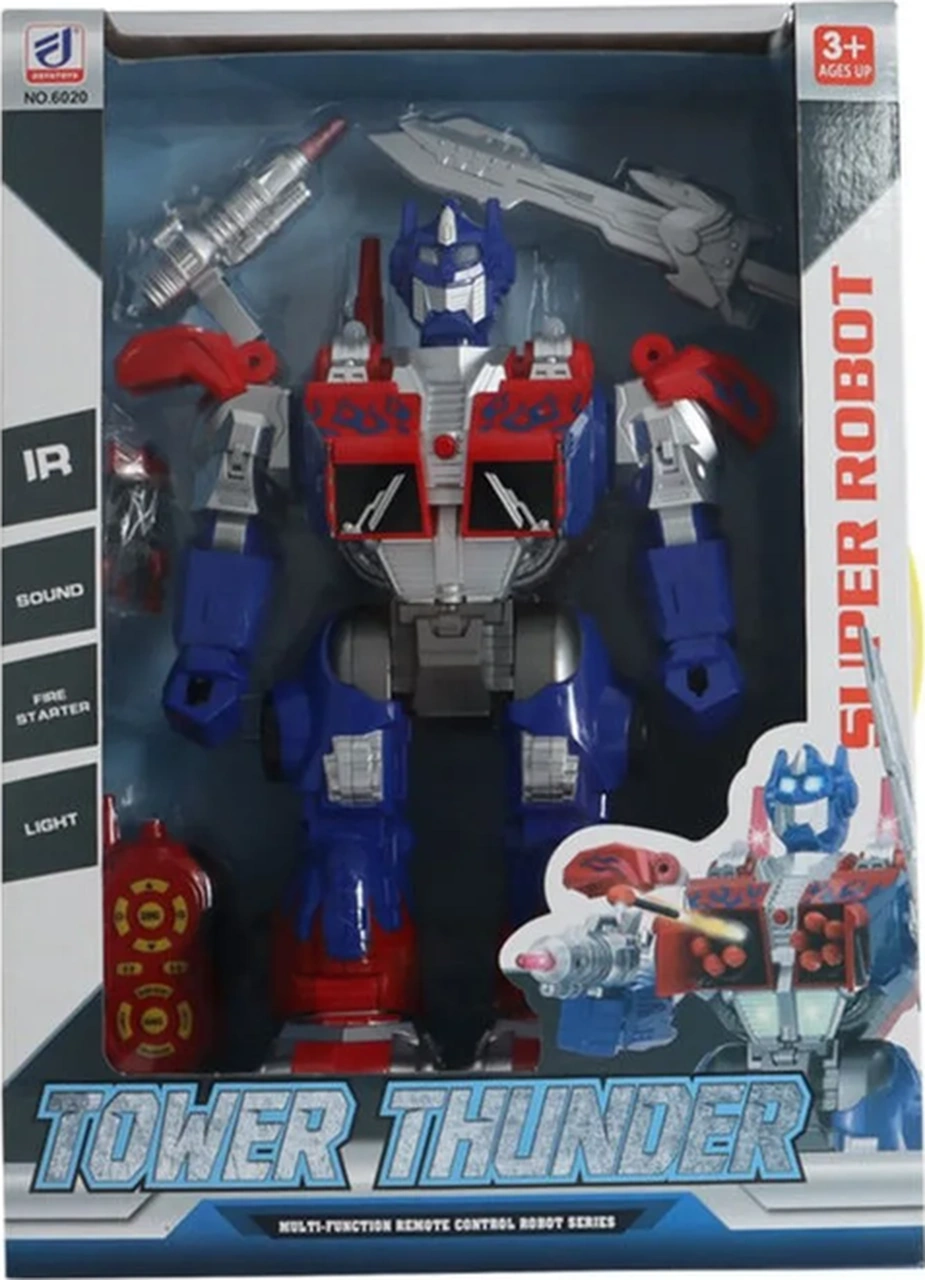Toycraft Uzaktan Kumandalı Sünger Atan Işıklı Sesli Transformers Dev Robot Item Kod : 6020/6021