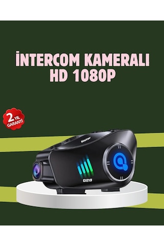 Plentiful Plentifulq28 Full Hd Kameralı Motosiklet Kask Kulaklığı 45 Saat Müzik, Ipx6 Su Geçirmez