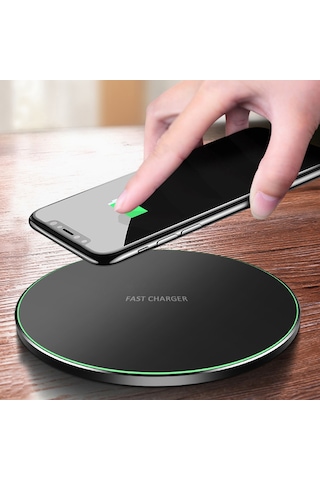 Yunboo Hızlı Şarjlı Altın Renkli Kablosuz Şarj Cihazı - Telefon Kılıfıyla Uyumlu