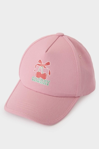 Defacto Baskılı Pamuklu Cap Açık Mor Şapka Kız Bebek D8388a526smpr254 Mor-pr254