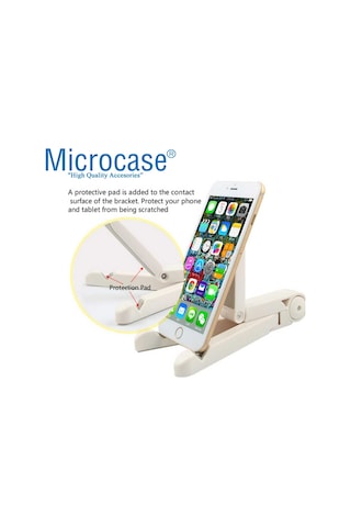 Microcase Masaüstü Katlanabilir Telefon Tablet Stand Beyaz Al2457
