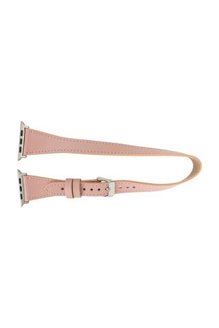 Alpıne Slim Double Tour Blush Pink Hakiki Deri Apple Uyumlu Watch Kordonu - 44/45/46/49mm