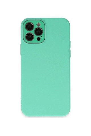 Mey İthalat iPhone Uyumlu 12 Pro Max Kılıf Lansman Glass Kapak - Turkuaz
