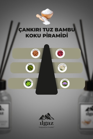 Çankırı Tuzu Bambu Çubuklu Oda Kokusu 110 Ml Red Diffuser Ortam Kokusu Ferahlatıcı