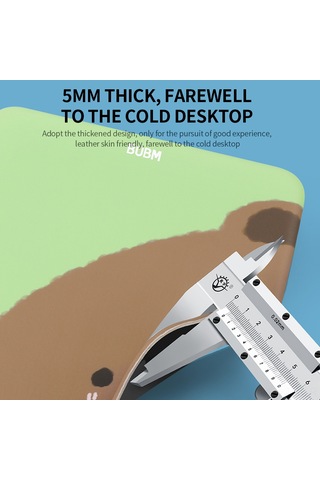 Skycity Bubm Silikon Dolgulu Kalın Kumaş Fare Padı - Kaymaz Altlık, Yumuşak Dokunmatik, Renkli Kartoon Desenli Ayı