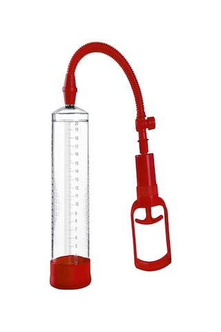 Erofoni Yeni Nesil Kaliteli Dayanıklı Mekanizma 20 CM Tetikli Red Penis Vakum Pompası