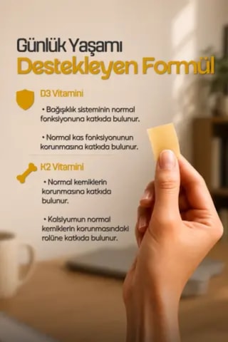 Fastlip D3 & K2 Vitamini Strip Form 30 Film Tablet