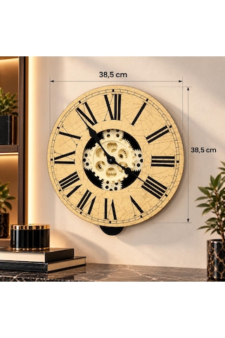 Çarklı Duvar Saati Hy-g069a Sarı