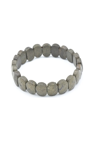 Murty99 Oval Kesim Hakiki Pirit Taşı Bileklik Altın