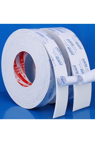 Sones Mileqi Eva Şok Emici Ses Yalıtımlı Sızdırmazlık Tek Taraflı Köpük Bant, Kalınlık: 3mm Beyaz 4cm X 5m