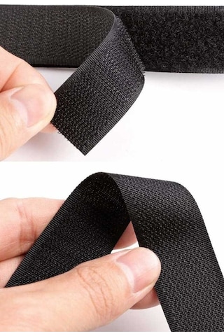 1 Metre Siyah Cırt - En 2cm X Boy 1mt - Cırt Cırtlı Bant - Kaliteli Cırt Bant - Cırt Cırt Band