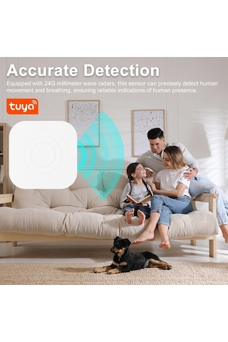 Huameng İnsan Varlığı Sensörü Tuya Zigbee 24ghz Radar Hareket Algılama Sensörü Ev Güvenliği Ve Otomasyon İçin