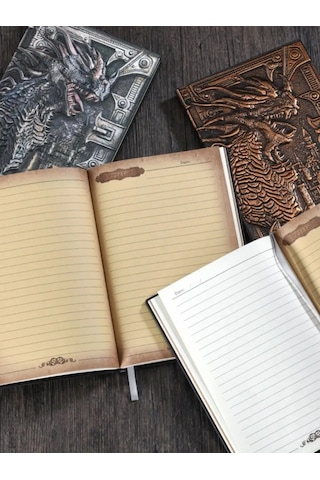 Shalabelle Tarihsiz A5 Deri Bloknot Çizgili Planlayıcı Günlük 146478122 Gri