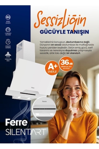 Afm Tech Ve Ferre Sessiz Rade Elektrikli Vitro Beyaz Dijital D064-SA + V6-05 + FM7701 Ankastre Set