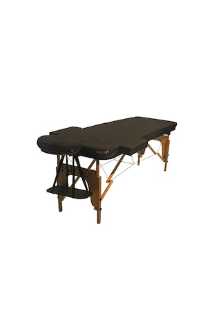 Relax Soft Ahşap Ayaklı Katlanır Masaj Masası Elegant Serisi Siyah