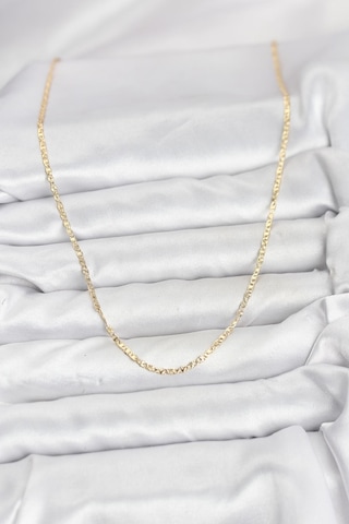 Tua Moda Cm 14k Gold Renk Pirinç Lazer Model 60 Cm Kadın Kolye Çok Renkli