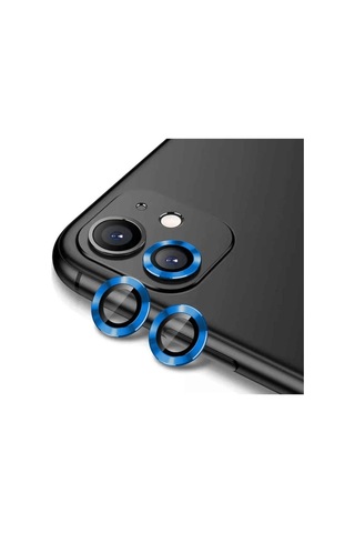 Apple Uyumlu iPhone 12 Zore Cl-12 Premium Safir Parmak İzi Bırakmayan Anti-reflective Kamera Lens Koruyucu Mavi