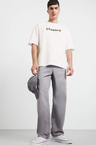 Defacto %100 Pamuk Loose Fit Bisiklet Yaka Baskılı Kısa Kollu Tişört F5731ax25auer105 Ekru