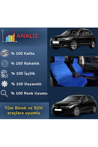 Space Oto Koltuk Minderi, Ford Araçlara Uyumlu 2'li Set Özel Tasarım Minder Premium 001