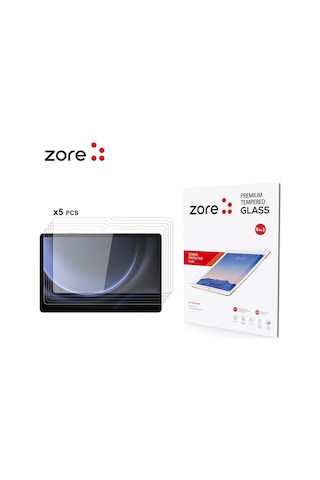 Samsung Uyumlu Galaxy Tab S9 Fe Zore 5in1 Tablet Temperli Cam Ekran Koruyucu