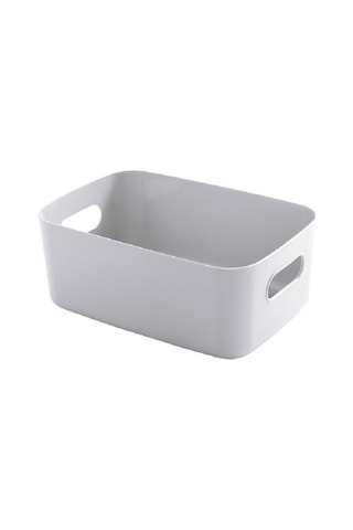 Sones Masaüstü Depolama Kutusu Banyo Mutfak Plastik Depolama Sepeti Atıştırmalıklar Çeşitli Depolama Sepeti Kozmetik Depolama Sepeti Gri