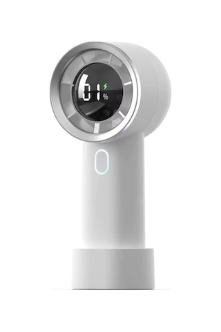 Taşınabilir Mini Fan Standlı Şarj Edilebilir El Fanı Dijital Gösterge Taşınabilir Soğutucu Fan