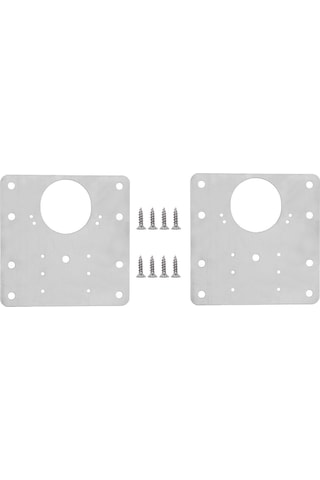 2 Adet, Mobilya Menteşe Onarım Braket Kiti, Dolap Menteşesi, Tamir Sacı, Paslanmaz Çelik, Gri