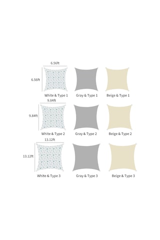 Ximistore9 2x2m Gri Bahçe Güneşlik Perdesi, Uv Korumalı, Dayanıklı Oxford Kumaş, Kolay Kurulum, Geniş Kullanım Alanı