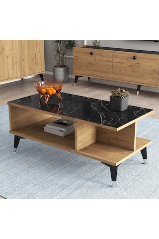 MOXEN MS2 MİRA ORTA SEHPA SEPET-BENDİR / MERMER DESENLİ