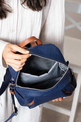 Just Polo Kadın Lacivert Taba Büyük Boy Sırt Çantası