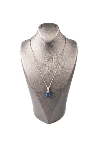 Sertifikalı Lapis Lazuli Taşı Kolye Silindir Doğal Taş Çok REnkli
