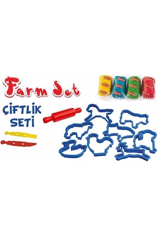 Ern-588 Heroes Orta Kutulu Çiftlik Oyun Hamuru Seti Çok Renkli