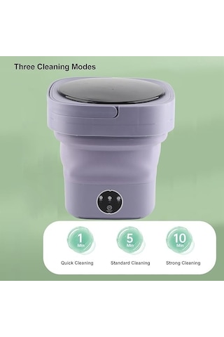 Cbtx Portatif Çamaşır Makinesi Katlanabilir 12litre Mor