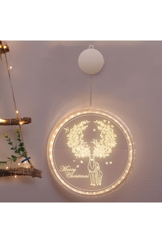 Noel Asılı Işık İç Mekan Dış Mekan Festival Parti Pencere Duvar Dekorasyonu Su Geçirmez Led Lamba