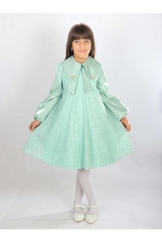 Xo Kids Kız Çocuk Elbise 7-11 Yaş 26571 Yeşil