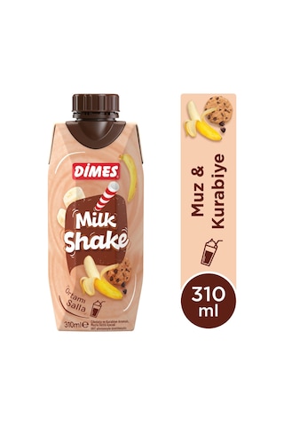 Dimes Milkshake Çikolata Ve Kurabiye Aromalı Muzlu 310 Ml X 12 Adet