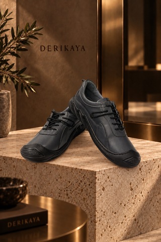Derikaya Urban Erkek Gri Delikli Yan Panel Detaylı Bağcıklı Sneaker